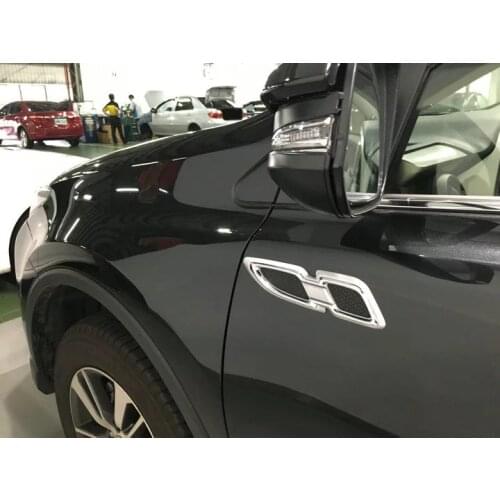 2Pcs/Set ABS Chrome Leafage Fender Door Decoration Moulding Cover Plate For 2016 17 Toyota RAV4 RAV 4 Styling Accessories