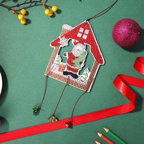 5d Diamond Painting Full Drills Christmas Elk Snowman Diy Pendant Diamond Embroidery Christmas Decorations For Home