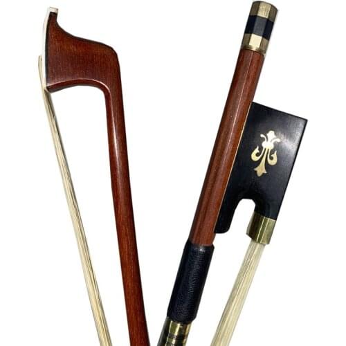Freeshipping 10pcs Full SizeSuperior Brazilwood ebony frog very nice Round Violin Bow Ebony Frog Genuine White Horse Hair 4/4