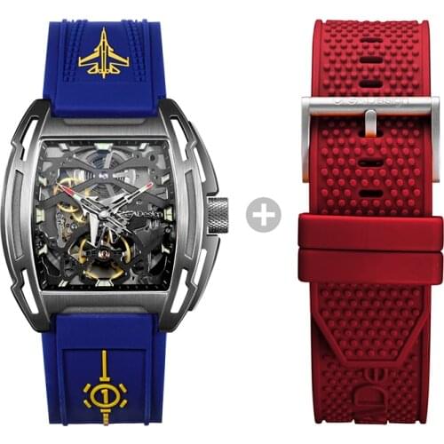 CIGA DESIGN Z Series Titanium Limited Edition Mens Watches Military Luxury CIGA Watch With 2 Silicone Straps Waterproof Clock