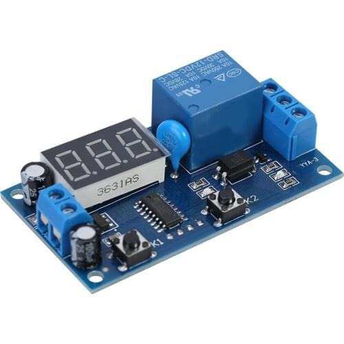 DC 12V Cycle Delay Timer Switch Adjustable Time Relay Module Board Infinite Loop with LED Display