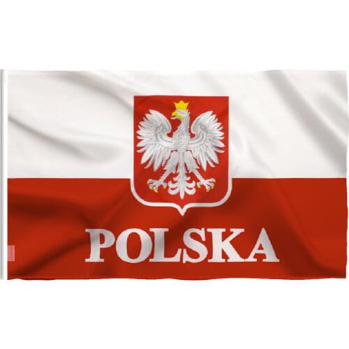 3X5 OLD POLAND FLAG POLISH FLAGS WHITE EAGLE EU Indoor Outdoor 90*150cm Hanging Office/Activity/parade/Festival/Home Decoration