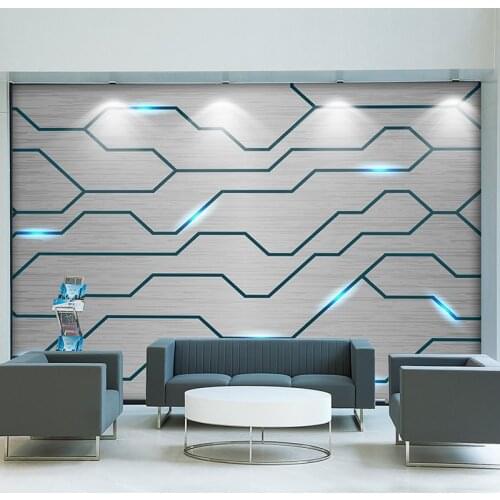 Photo Wallpaper Modern Fashion Irregular Technology Shape Line Murals Living Room Bedroom Abstract Home Decor 3D Stickers