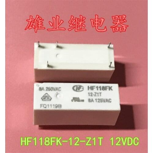 Hf118fk-12-z1t 12VDC relay 8A hf118f-012-1z1g 1zs1
