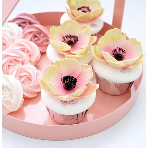 Simulation cupcake Feel flower ornament Baking shop window Flower shop window display soft