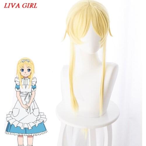 Sword Art Online Alicization SAO Alice Synthesis Thirty Cosplay Wigs 80cm Golden Braid Styled Synthetic Halloween Wigs + Wig Cap