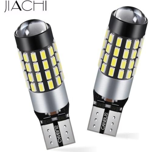 JIACHI 100PCS LED T10 CANBUS No Error Projector Lens 194 168 W5W 54 SMD Automobile Interior Accessories Clearance Lamp DC12V-24V