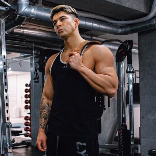 2021 Bodybuilding Tank Top Men Gyms Clothing Fitness Gyms Shirt Brand Clothing Muscle Running Workout Cotton Sleeveless Vest