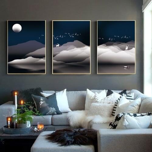 Modular HD Prints Canvas Pictures Mountain Scenery Crystal Home Decoration Painting Hotel Poster Frame Wall Art For Living Room