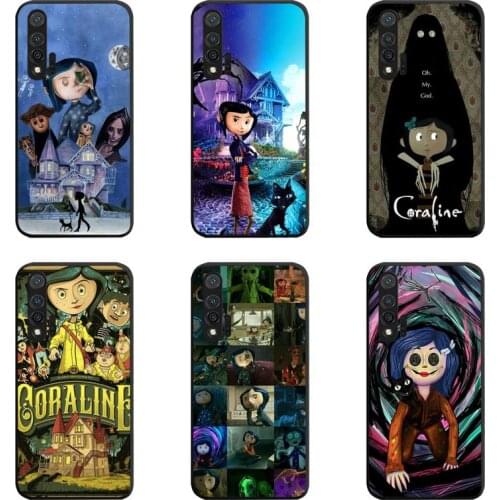 Cartoon Coraline Phone Case For Huawei Nova 6se 7 7pro 7se honor 7A 8A 7C 9C Play
