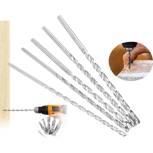 5/8Pcs HSS Drilling Twist Drill Bit Set Lengthen 150/200mm High Speed Steel Straight HandleTwist Drilling For Electrical Tool