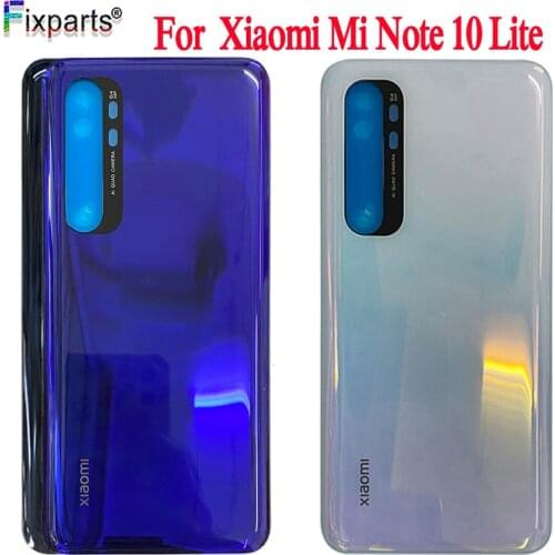 New Cover 6.47"For Xiaomi Mi Note 10 Lite Battery Cover Rear Glass Door Housing M2002F4LG Mi Note10 Lite Back Battery Cover