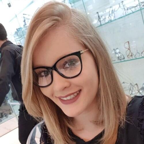 Feishini Small Anti Blue Light Glasses Blocking Filter Reduces Eyewear Strain Clear Gaming Computer Glasses Women Cat eye 2020