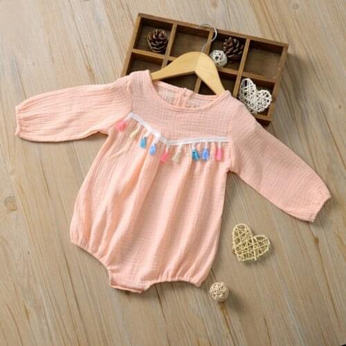 Newborn Outfit Baby Boys Girls Bodysuit Long Sleeve Bodysuits Infant Kids Playsuit Casual Outfits