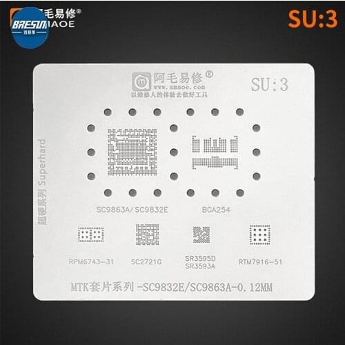 AMAO SU3 Tin Planting Mesh SC9832E SC9863A SC2721G SR3595D Spreadtrum Steel Mesh