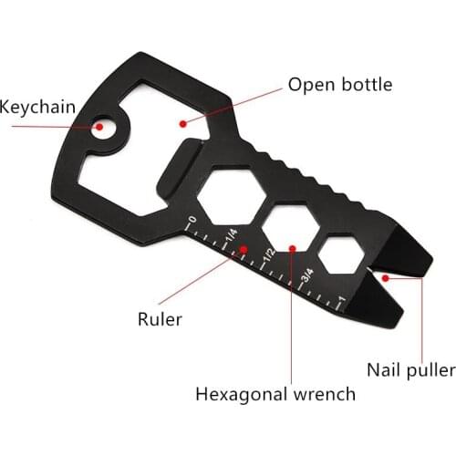 Outdoor Multifunctional EDC Tool Bottle Opener Keychain Portable Multi-purpose Gadget