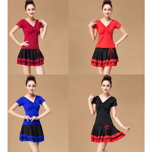 New Latin Dance Dress Women Square Salsa Samba Tango Latin Dance Dress Latin Competition Dresses Tango Dance Skirt Dancewear