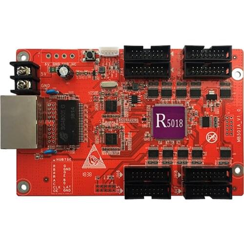 Huidu HD-R5018 Full Color Receiving Card 8x Hub75E Ports Support 1/32 Scan LED Video Display(Work with HD-C15/C35/A3/HD-T901)