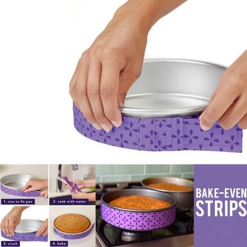 2Pcs Cake Pan Strips Bake Even Strip Belt Bake Even Moist Level Cake Baking Tool Baking Set Utensilios Para Hornear#w1