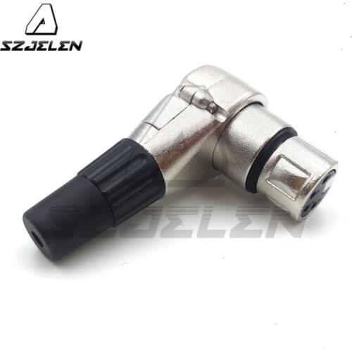Right angle 90 Degree XLR 4pin female socket for Anton etc camera power supply