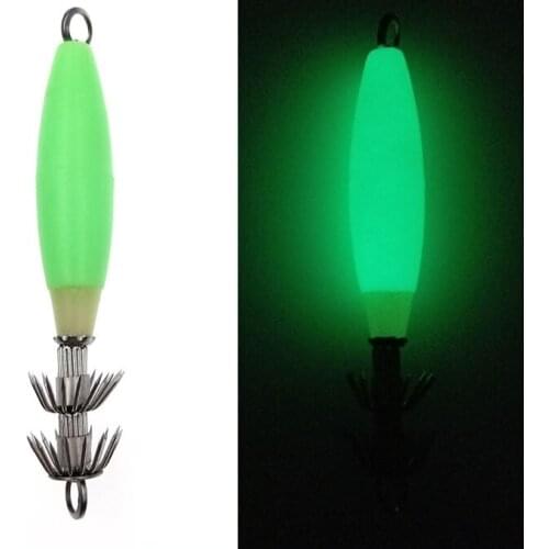 Manufacturer direct sales hard shell luminous luya bait fishing gear fake bait quality excellent outdoor fishing gear squid hook
