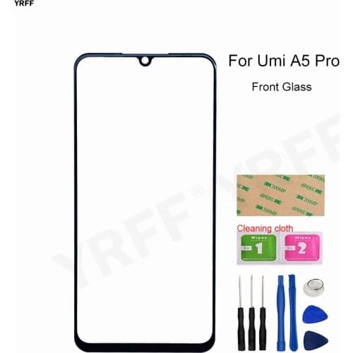 Phone Outer Glass For Umi Umidigi A5 Pro (No Mobile Touch Screen) Front Glass Panel Repair Parts