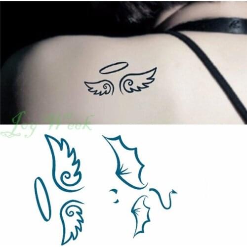 Waterproof Temporary Tattoo Sticker on body 10.5*6cm angel wings tatto stickers flash tatoo fake tattoos for girl women
