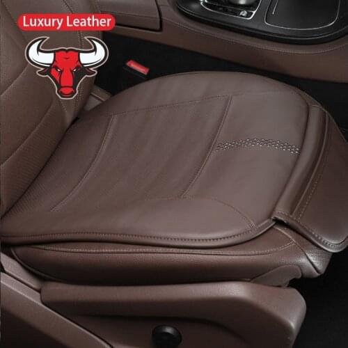 1Pack Car Seat Cushion, Breathable Interior Seat Cover Cushion Pad forAuto Supplies Office Chair with NAPPA Leather Mat (Brown)