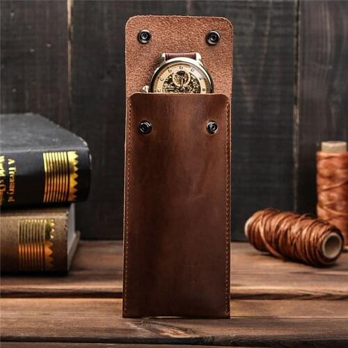 Top Quality Superfibers Watch Protect Bag Coffee Color Mechanical Travel Watch Storage Boxes Case