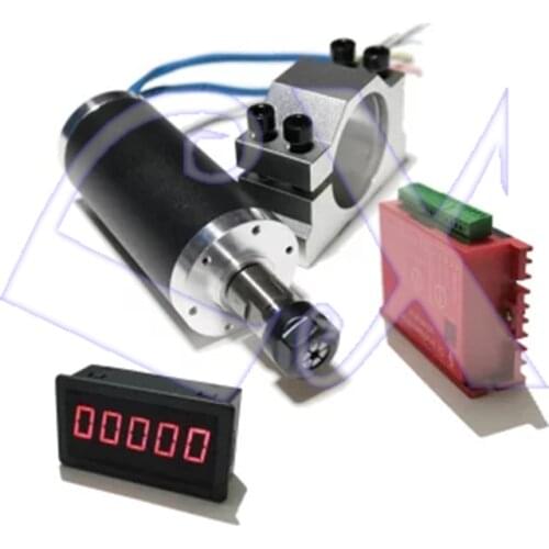 250W high speed brushless spindle motor kit Mini engraving machine spindle with tachometer & driver