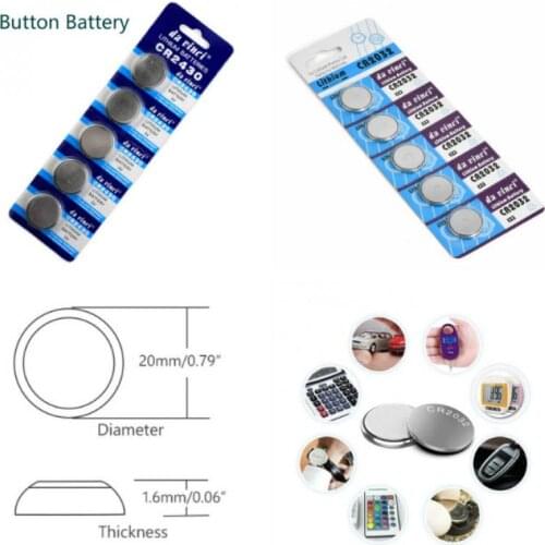 10pc Button Cell Battery For Watch Car Remote Key3V CR 2016 CR2032 CR2025 CR 927 CR1620 CR 1220Lithium Battery