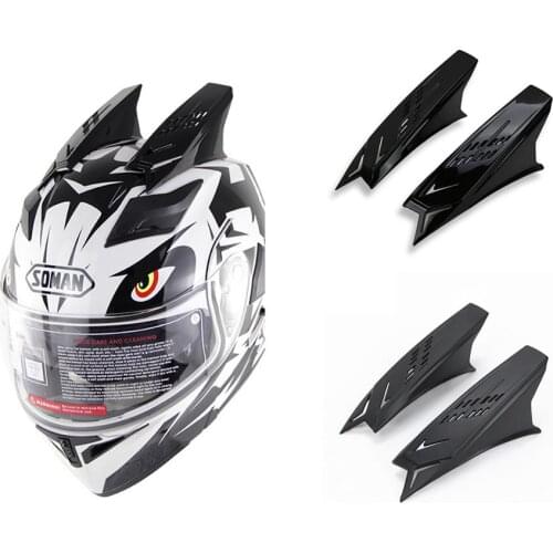 2PCS Helmet Horns Motorcycle Modification Accessories Decor Helmet Ears Horns Strong Adhesive