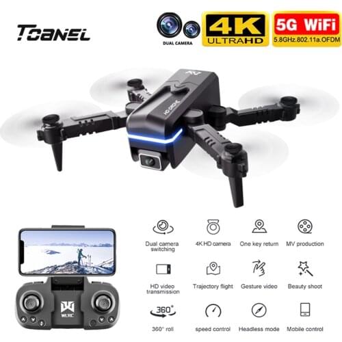2021 New KK1 Mini Drone 4K 1080P HD Camera WiFi FPV Air Pressure Altitude Maintain Foldable Quadcopter RC Dron Toy