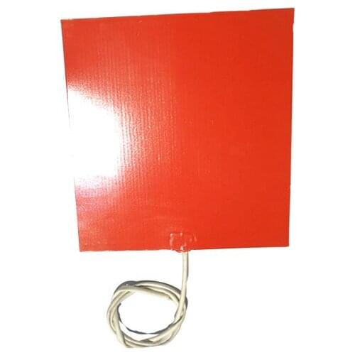 220v 840w 300*350*1.5mm silicone heater for stainless steel plate K type blue temperature line 1000mm lead out from 300mm side