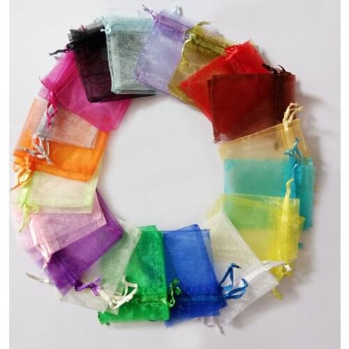 25x35cm Organza Bag 200pcs Jewelry Packaging Display Jewelry Pouch Gift Bags For Wedding Drawstring Bag Woman Travel Storage Bag