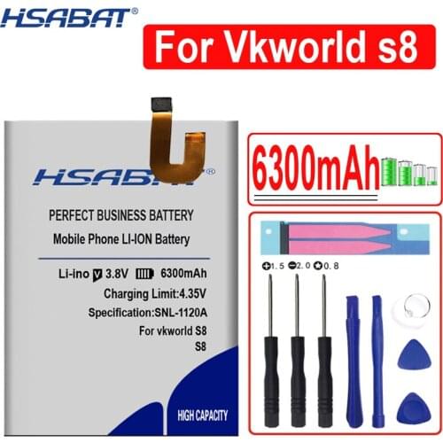 HSABAT 6300mAh High Capacity Battery for Vkworld S8 MTK6750T Smart Phone