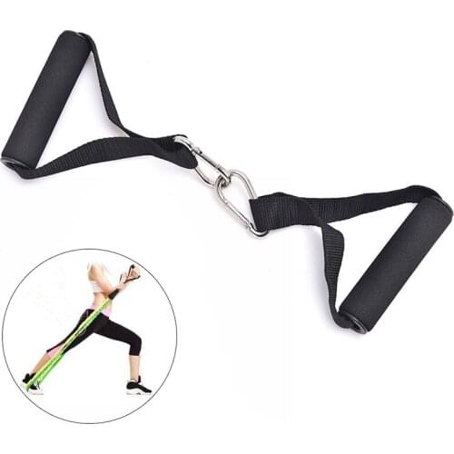 Natural Latex Band Accessories For Stretch Exercise Band 2Pcs Fitness Resistance Bands Tubes HandlesTraining Black Gym Power