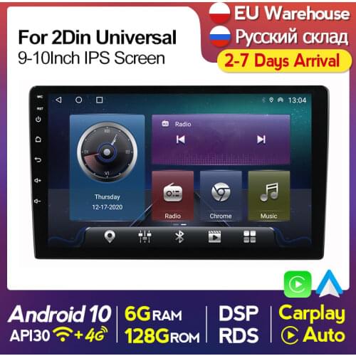 6GB+128GB Android 11 Car Radio Multimedia Universal Host For VW Golf Passat Audi Carplay Auto Stereo Gps Navigation Video Player