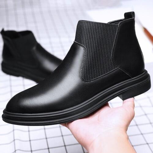 Brand Mens Boots Retro Leather Winter Boots for Men Size 40-45 Winter Leather Boots Handmade Mens Shoes 2020 New