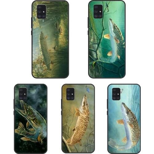 Pike Fish Fishing Lure For Samsung A51 A71 A31 A11 A20e A21S Case For Galaxy M31 M21 A10 A30S A40 A50 A70 Cover