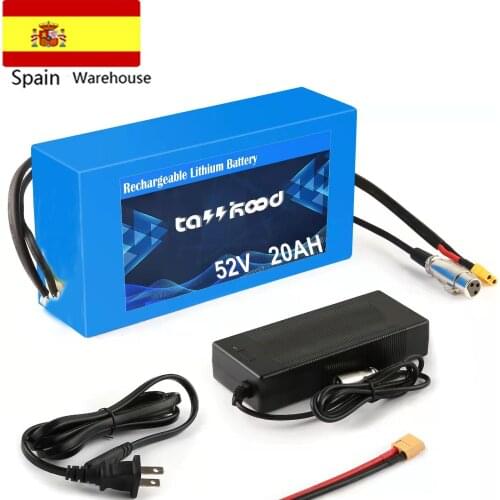 DIY 14S9P 51.8V battery pack 52V 20Ah 18650 customized lithium ion battery packs with 30A bms and charger