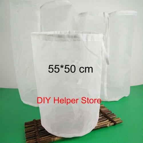 Filter Bag 55*50cm 100mesh 10 Gallon Fine Brew Hop Bags Wine Jam Beer Making Home Brewing Food Grade Bar Tools Accessories