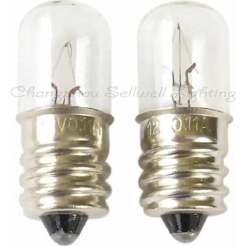 Good!miniature Bulbs Lighting 12v 0.11a E12 T13x33 Free Shipping A317