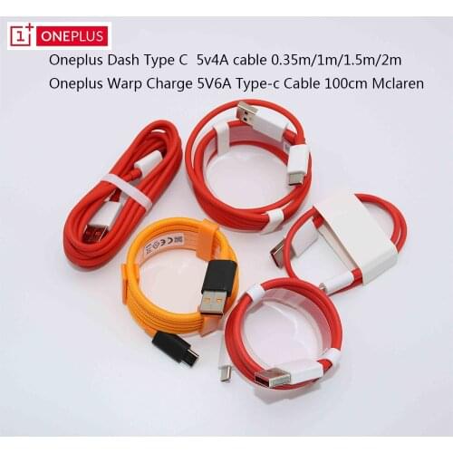 Oneplus Dash Type C cable USB 3.1 Quick Fast Charging cable 0.35m/1m/1.5m/2m&Oneplus Warp Charge 5V6A Type-c Cable 100cm Mclaren