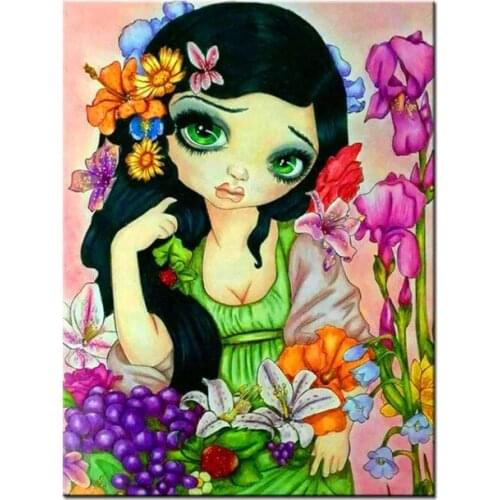 Full Square Round Drill Diamond Painting Cartoon Princess Series 5D Diy Diamond Embroidery Rhinestone Mosaic Home Decor B99