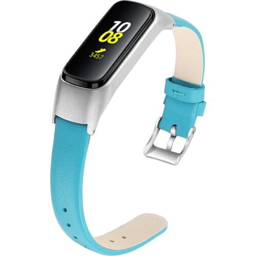 Leather Band for Samsung Galaxy Fit-e R375 Watchband Watch Strap Replacement Wristbands Bracelet 93006