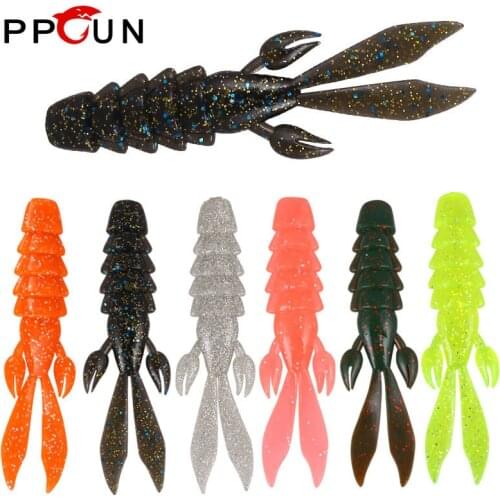 PPGUN 5 PCS Crayfish Soft Lures 80mm 100mm 125mm Artificial Lures Fishing Silicone Bass Pike Minnow Swim Jigging Baits Fishing