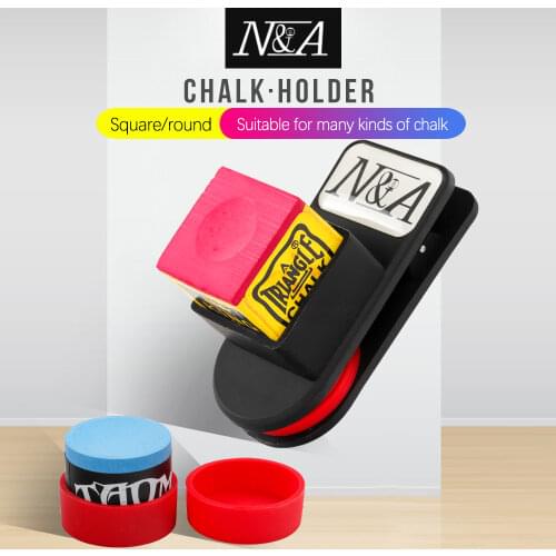 NA Chalk Holder Magnetic Billiard Pool Cue Snooker Chalk Holder Silent Round Square Carrying Holder Billiards Accessories