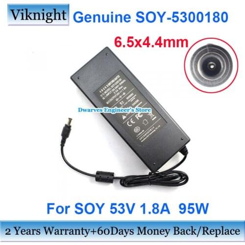 Genuine SOY-5300180 53V 1.8A 95W AC Adapter Power Supply For SOY Laptop Charger 6.5x4.4mm