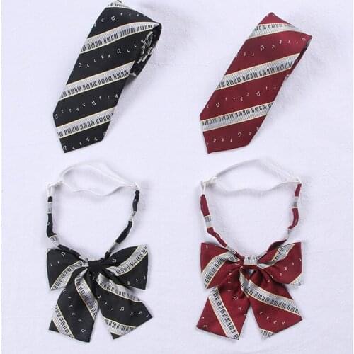 2019 New Japanese Jk School Uniform Bow Tie Stripe Embroidery Note Sweet And Lovely College Wind Students Class Service Necktie